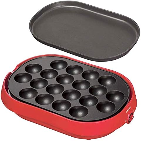 Yamazen (YAMAZEN) takoyaki device (with flat plate) 20 baked removable plate type Red YOC-W200 (R) Cover