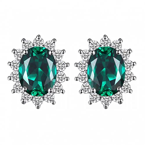 Boucle d'oreille émeraude verte véritable et bijoux en pierres précieuses