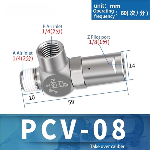 PCV15 Valve unidirectionnelle à commande pneumatique haute résistance et étanche