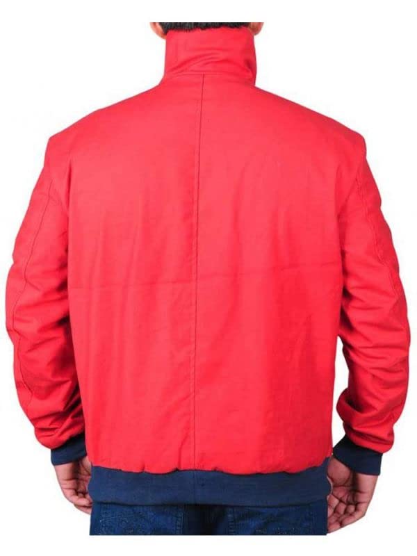 Mens Letterman David Hasselhoff Baywatch Lifeguard Beach Style Red Bomber Cotton Varsity Jacket3