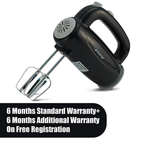 IBELL-Castor-CTHM410LSET-200W-Hand-MixerBlenderBeaterElectric-Cream-Maker-for-Cakes-with-5-Speed-Control-2-Dough-Hooks-and-2-Beaters-Black Ibell Stand Mixer 4600 (Small)