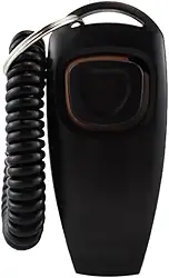 Clicker E Apito Pet Adestramento 2 Em 1 Treinamento Cachorro Com Pulseira Dog Clicker Adestramento Canino Com Apito Recompensa Barulho Cães Cachorro com Munhequeira Cordão