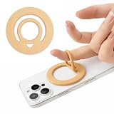 スマート良品 【2026年モデル】 Mag-Safe対応 スマホリング つけたまま充電 両面マグネット式 冷蔵庫 金属面吸着OK ソフトシリコン 薄型軽量 落下防止 メタルリング付き マグセーフ リング iPhone 17 16 15 14 13 12 Pixel Galaxy 対応 sc069 (J7 サンドベージュ)