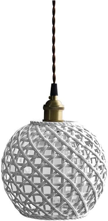 Lampe à suspension en laiton céramique créative nordique pour éclairage d'allée