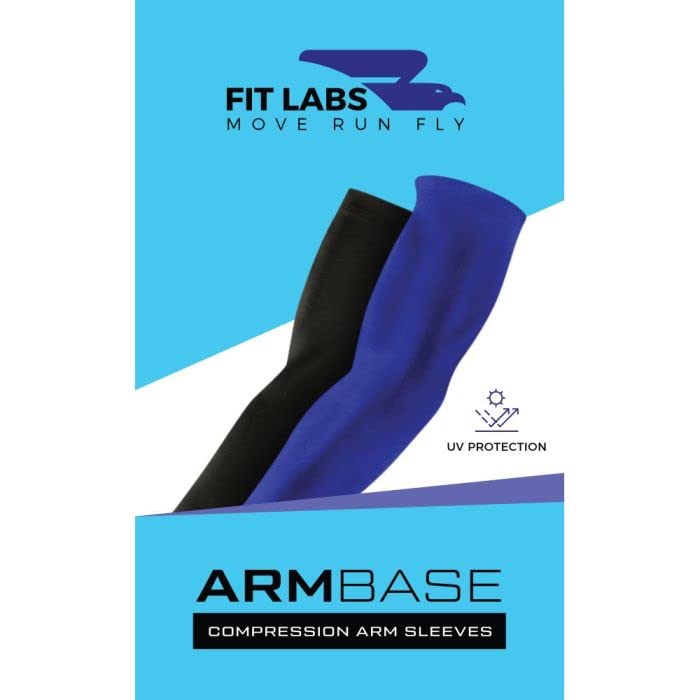 Fit Labs Arm Base Sports Compression DriFit Arm Sleeves (Pair) (White