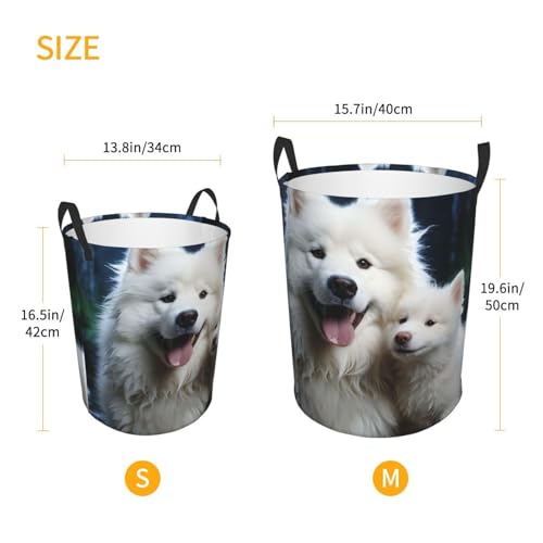 Panier à linge blanc pour chien M pliable et imperméable - 6