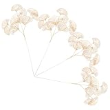 Healeved Künstliche Ginkgozweige mit Blättern Realistische Ginkgoblätter In Leuchtendem Gelb Geruchlos für Hochzeits und Wohnraumdekoration