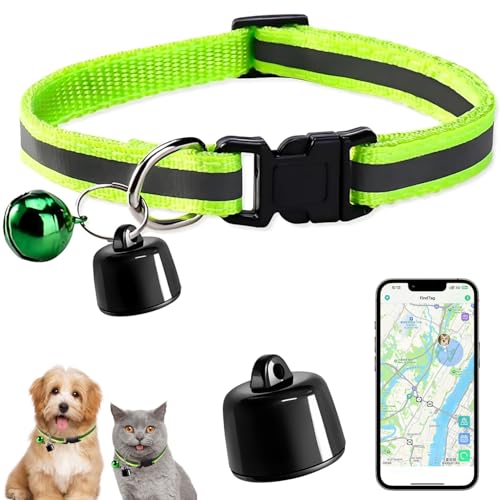 Quixion Cat Tracker, GPS Pet Tracker For Dogs And Cats, Dog Tracker With No Monthly Fees, Ios/Android Compatible, Global Tracking Device For Collars And Luggage (Includes Pet Collar + Tracker)