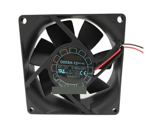 Ventilateur 8CM 12V Évite la Surchauffe de l'Alimentation PC D80SH-12
