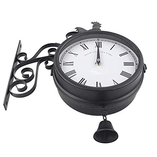 Horloge murale extérieure résistante aux intempéries avec cloches numériques précises - 7