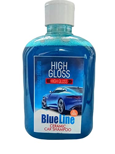 Blue Line Ceramic High Gloss Car Wash Shampoo Highly Effective on Dust and Grime(250 ml)