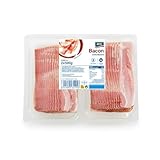 Bacon Loncheado - Panceta de Cerdo Ahumada 95% Carne - Pack 1kg (2x500g) Aprox. 52 Lonchas - Sin Gluten y Sin Lactosa - Aro - Ideal para Desayunos, Hamburguesas y Recetas - NEXU
