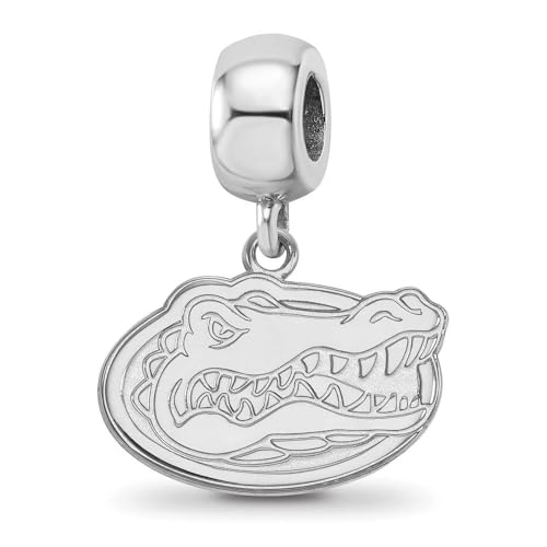 LogoArt Sterling Silver Univ. of Florida Small Gator Dangle Bead Charm
