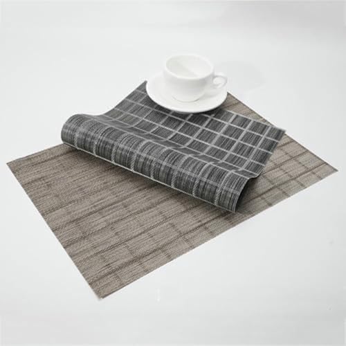Sets de table motif treillis tissé durable et antidérapant de qualité - 4