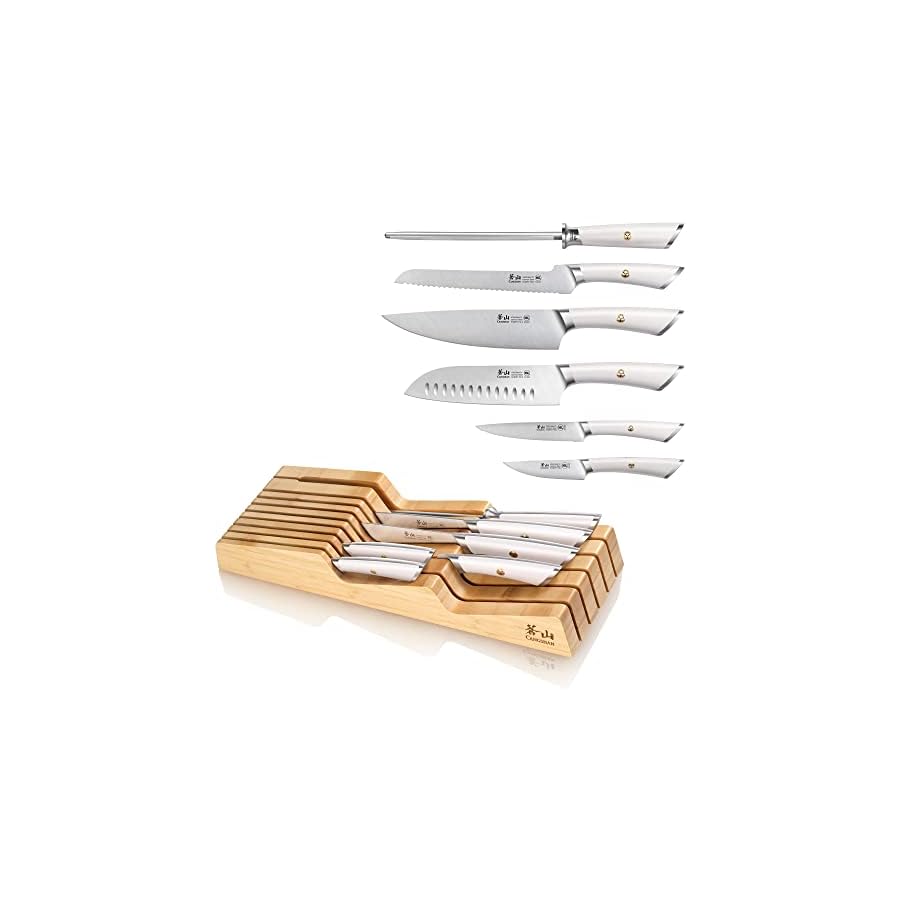 Cangshan ELBERT Series German Steel Forged 7-Piece In-Drawer Set, Bamboo (White)