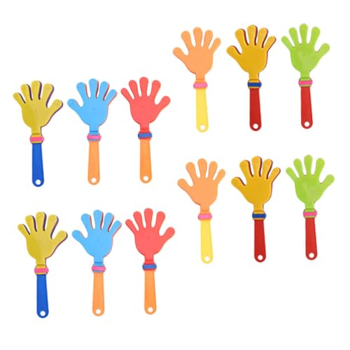 SOPOTUTU Aplaudidores De Mano Pequeños 12 Piezas De Plástico Coloridos Generadores De Ruido Para Eventos Deportivos y Fiestas Accesorios De Animación Para Jóvenes y Adultos