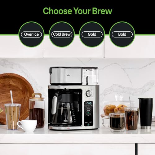 Braun MultiServe Plus 10-Cup Drip Coffee Maker - Hot & Cold Multi-Serve Brewer with Programmable Timer and Auto Start, Over Ice Function, Stainless Steel & Pod-Free Design, KF9270SI by Braun - Image 4