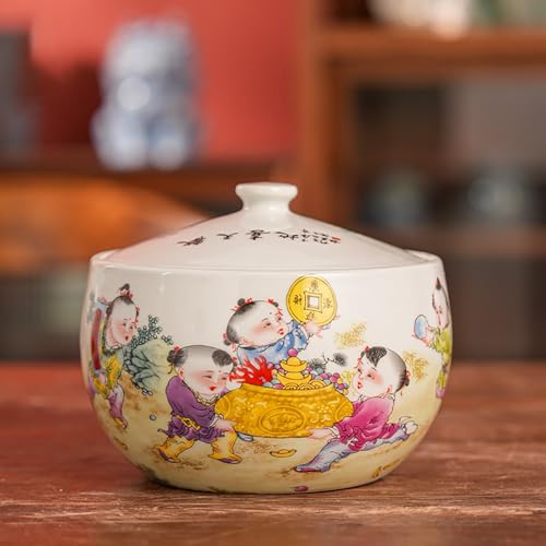 Ginger Jar en céramique : pot à riz décoratif chinois d'exception - 8