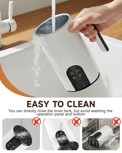 Image of Electric Milk Frother, 4-in-1 Automatic Milk Steamer & Foamer 11.8oz /350ml, Automatic Hot and Cold Foam Maker and Milk Warmer for Latte, Cappuccino, Matcha, Hot Chocolate (White)