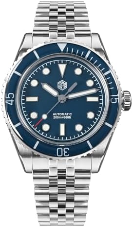 1963 Watch San Martin SN0133G - Reloj de pulsera para hombre (40 mm, 20 bares, NH35, mecánico automático, de lujo, imper
