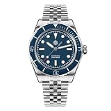 San Martin Watches for Men SN0133G, 40 mm 20 Bar Diver Watch, NH35 Automatic Mechanical Luxury Diving Waterproof Sapphire Crystal Luminous Wrist Watch