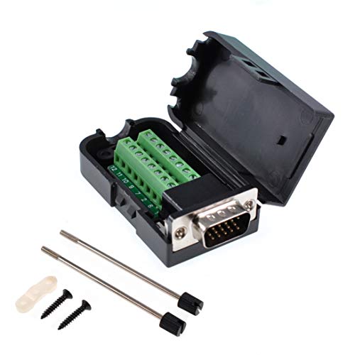 DB15 3+9 D-SUB VGA Male 15Pin Conector Adaptador Terminal miniatura 1