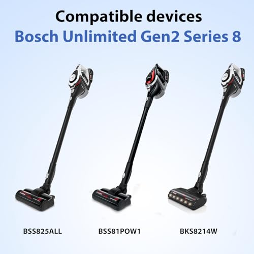 2 Pack Ersatzfilter mit für Bosch Akku-Staubsauger Unlimited Gen2 Serie 8 BKS8214W/BSS825ALL/BSS81POW1/BBS8214PET,Part # 12036642,12023349