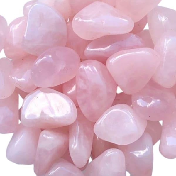 Swara Agate Original Rose Quartz Pink Stone Tumbles, 5 Pieces, For Healing, Love, Positivity-image-9