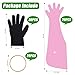 Atvkov 20 Pairs Field Dressing Gloves Kit Disposable Deer Gutting Cleaning Gloves Include Neck-Hanging Extra Long Glove and Short Nitrile Glove for Deer Processing Equipment