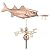 Bass with Arrow Weathervane - Pure Copper