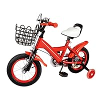 GDSKR 12 Inch Kids Bike, Children Bicycle with Training Wheels, Disk Brake for 3-6 Years Old, Children Bicycle Beginner Bike, Height Adjustable, For Indoor/Outdoor, Carbon Steel Frame
