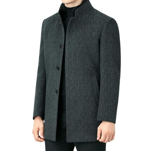 Veste hiver homme mi-longue laine idéale pour le bureau et sorties