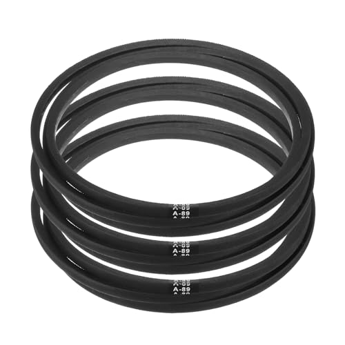 uxcell 3pcs A89 or 4L910 Classic Wrapped Rubber V-Belt, 89"(2261mm) Inside Circumference, A Profile V Belt