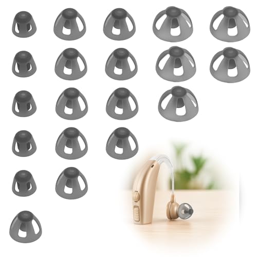Hearing Aid Domes Tips Open Ear Tips Replacement Ear Pieces for Resound ENYA, LiNX2, Linx3D, Linx Quattro, Comfortable Open Ear Tips Kit (3 Sizes, S/M/L)