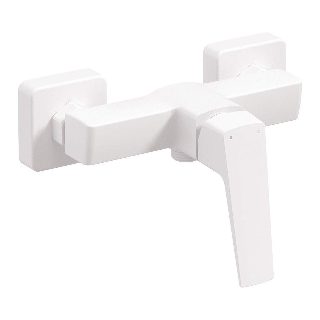 Mitigeur de douche mural Blevo blanc pour moderniser une salle de bain zen