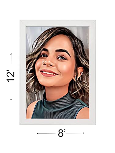 Image of Vsk Art Digital Picture Frame | 8x12, White | Touch Screen | Digital Frame