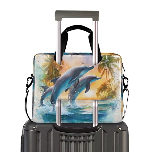 Maletín para portátil ALAZA Dolphins Palm 13-15.6 pulg miniatura 3