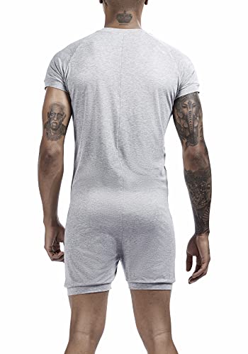 Men’s Sleepwear Oneise Short Sleeve Jumpsuit Pajamas Stretchy Cotton One Piece Romper Underwear M-2XL2