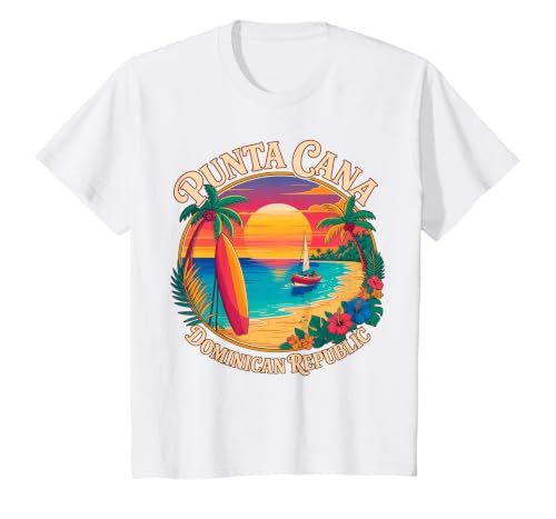 Punta Cana Dominican Republic Vacation T-Shirt, Youth, White, 2T
