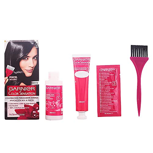 Garnier Color Sensation - Tinte Permanente Ultra Negro 1.0, disponible en más de 20 tonos