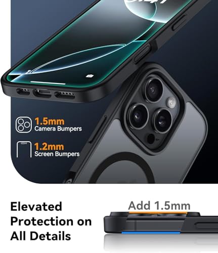Image of EGOTUDE Frosted Case for iPhone (iPhone 16 Pro Max) Black