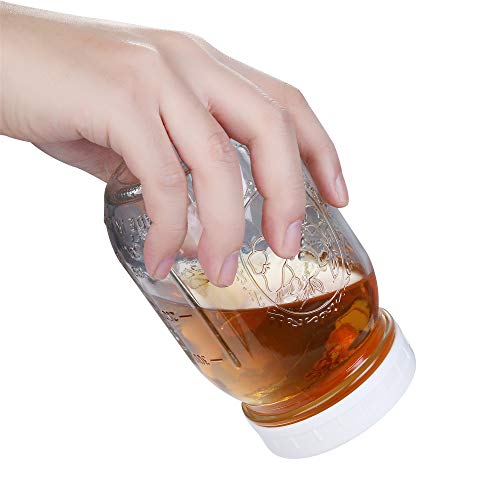 2 Dozen Regular Mouth Lids Mason Jar Lids Plastic Storage Caps For Mason Canning Jars And More, Standard, Dia 70Mm, White #TOP4