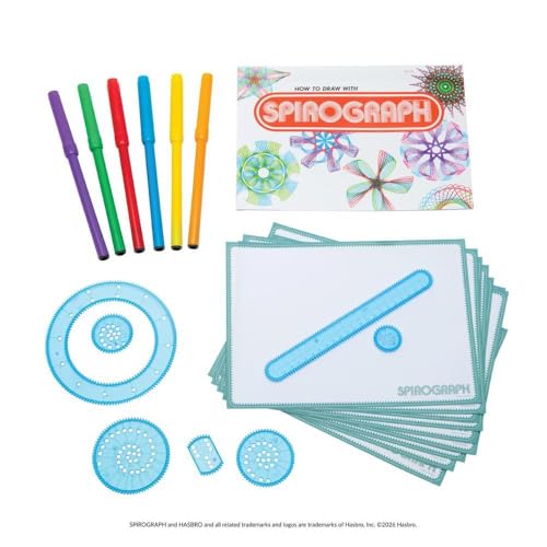 Image of Spirograph Lunchbox Arts and Crafts for Kids Drawing Kit Art Supplies