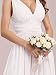 Ever-Pretty A-línea Largo Vestido de Novia Corte Imperio Cuello en V sin...