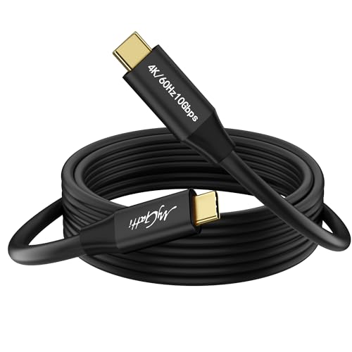 Mygatti USB C 3.1 Gen2 Kabel 10Gbps 5m, Typ C 4K@60Hz UHD Videoübertragung, 5A/100W Schnellladekabel, Ultralanges Datenkabel, für Laptop,Tablet,Smartphone,Monitor,SSD, USB-C Geräte usw.