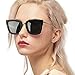 Produktbild Myiaur stilvolle übergroße polarisierte Sonnenbrille für Frauen, stilvoller Stil, für Fahren/Outdoor / UV400-Schutz (Schwarzer Rahmen/grauer Polarisator)