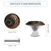 FodPand Dark Teal HD Images Cabinet Knobs Aluminum Alloy Hardware Handles Round Drawer Pulls Vintage Cupboard Drawer Knob for Dressers & Kitchens Bathroom Wardrobe with Screw 2Pack #1