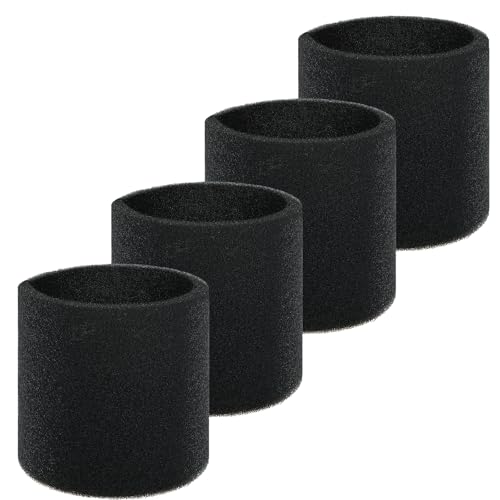 4 Pack 90585 Foam Sleeve Filter for Most Shop Vac & Vacmaster & Genie Shop Wet Dry Vacuum，VF...