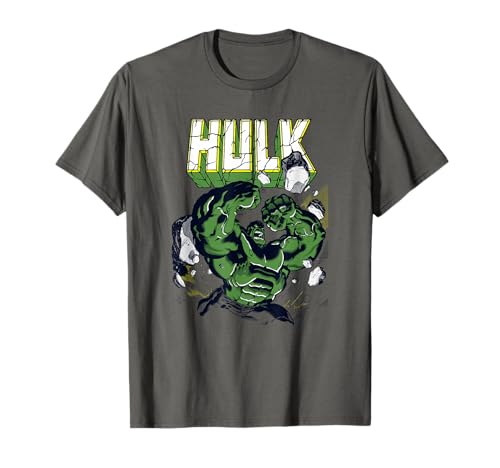 Marvel Comics Retro Classic Hulk Smashing Through Rubble T-Shirt