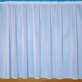 John Aird Denise - Plain White Net Curtain With Weighted Base - Width Sold By The Metre Drop: 36" (91cm)